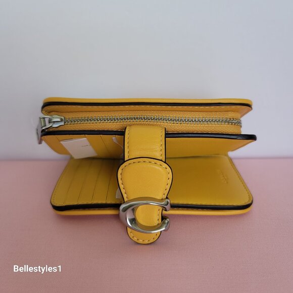 COACH Tabby Smooth Leather Medium Bifold Wallet – Canary color - Picture 10 of 16